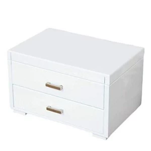 Image of Sophia Collection White Jewellery Box with Drawer