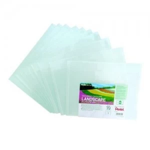 Image of Pentel Recycology Document Envelope Landscape Clear PK10