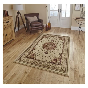 Image of Heritage 4400 Cream Red 200cm x 290cm Rectangle - Ivory and Red and Cream