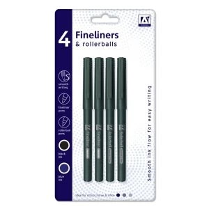 image of A Star Fineliners & Rollerballs 2 Of Each