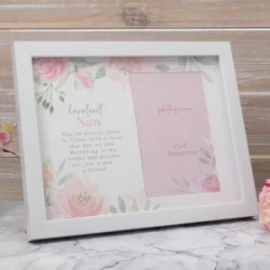 Image of Loveliest Nan Floral Photo Frame