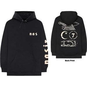 Nas - Symbols Mens XX-Large Pullover Hoodie - Black