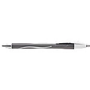 Image of BIC Atlantis Exact Retractable Ballpoint Pen Grip Fine 0.3mm Black Pack of 12