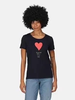 image of Regatta Filandra Vii SS T Shirt, Navy, Size 20, Women