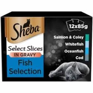 Sheba Select Slices Fish Cat Food12 x 85g