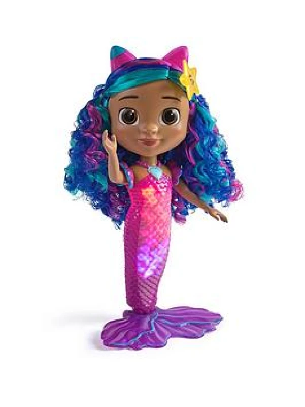 Image of Gabby's Dollhouse: The Movie Sing & Shine Mermaid Gabby Waterproof Mermaid Doll with Lights and Sounds Kids Toys for Girls & Boys Ages 3 and Up