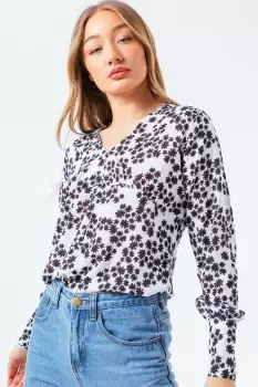 HYPE White DAISY WOmens BLOUSE