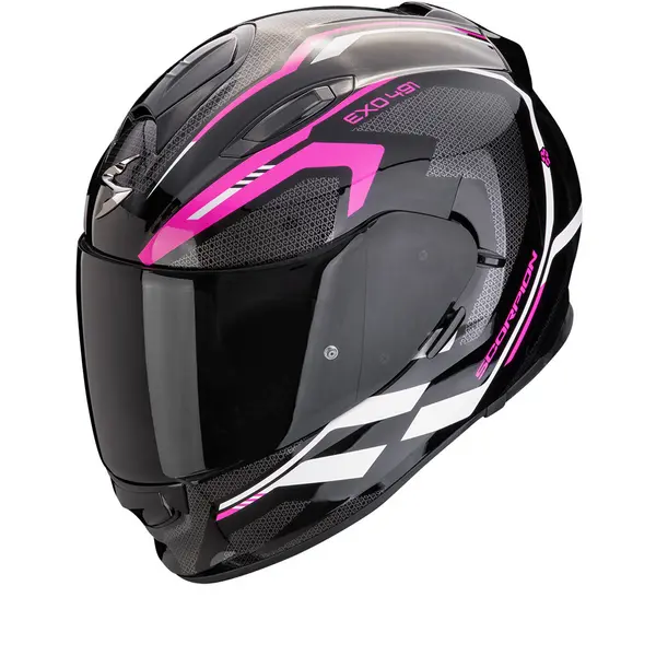 image of Scorpion EXO-491 Kripta Black-Pink-White Full Face Helmet L