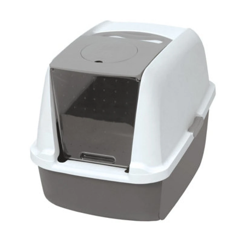 Image of Catit Catit Regular Hooded Cat Litter Box with Airsift Filter System Grey