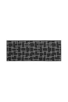 Image of JVL Vector Black Indoor Washable Runner 57 x 150cm