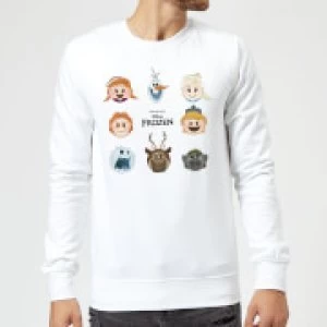 Image of Disney Frozen Emoji Heads Sweatshirt - White