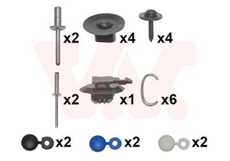 Image of VAN WEZEL Mounting Kit, bumper VAN WEZEL 4373793