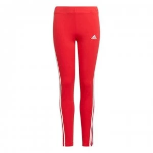 image of adidas adidas Girls Essentials 3-Stripes Leggings - Red/White