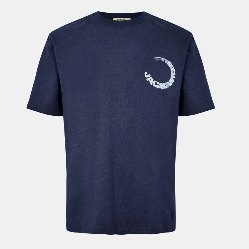 Image of Jack Wills Mens JW Watercolour Regular Fit T-Shirt Night Sky male S