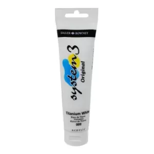 Image of Daler Rowney System 3 Acrylic Paint Titanium White (150ml)