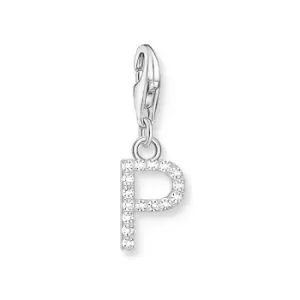 Image of THOMAS SABO Silver Zirconia Letter P Charm