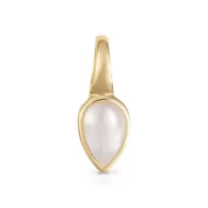 image of JG Signature Gold Plated June Birthstone Teardrop Pendant Charm