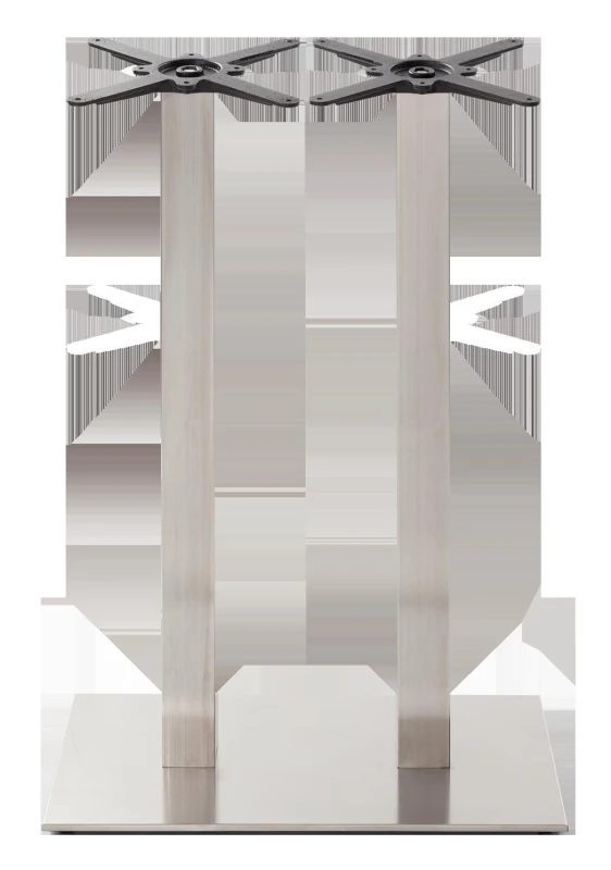 Image of netfurniture Rectangular stainless steel table base - Twin 1050 mm Silver unisex