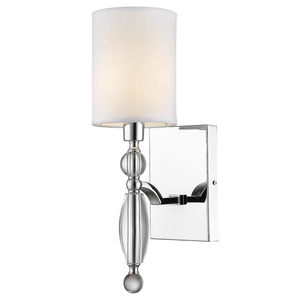 Image of Cancun Wall Lamp With Shade Silver, E14