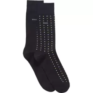 image of Boss 2 Pack Minipattern Socks - Blue