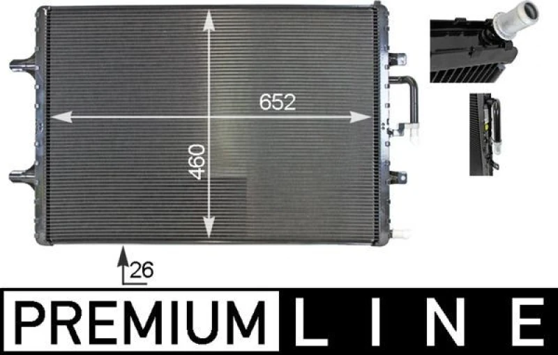 Image of Low Temperature Cooler, intercooler MAHLE CIR 2 000P