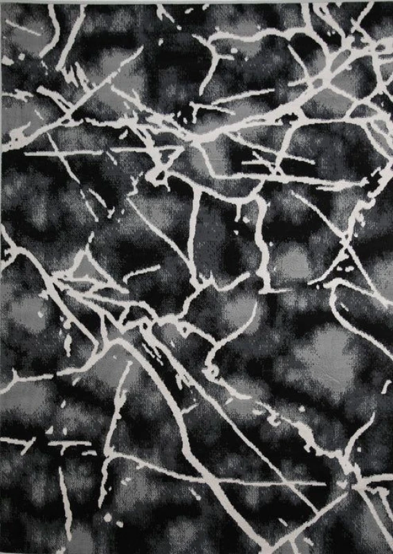 Image of Rugstyle Balletto Heatset Strike Rug in Black Size: 120cm x 170cm Black Unisex 120cm x 170 cm