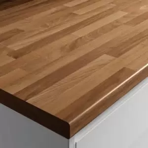 Image of Wickes Laminate Worktop - Blocked Oak Effect 600mm x 38mm x 3m