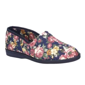 Image of Mirak Womens/Ladies Patricia Cotton Slip-On Summer Shoes (4 UK) (Blue)