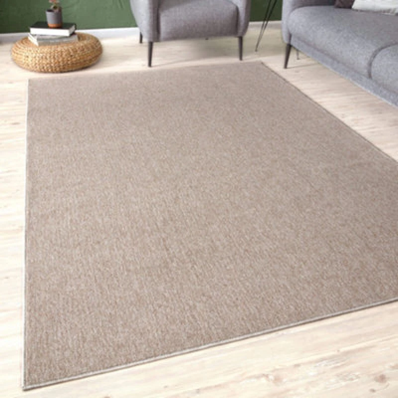Image of THE RUGS Flex Collection Solid Design Low Pile Living Room Rugs in Beige 1000BE Size: 120cm x 170cm Beige Unisex 120cm x 170 cm