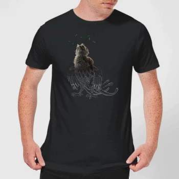 Image of Fantastic Beasts Tribal Augurey Mens T-Shirt - Black - 3XL - Black