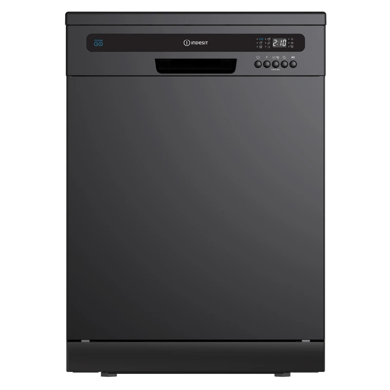 Image of Indesit IN2FE13CNO7B 60cm Dishwasher in Black 13 Place Setting E Rated