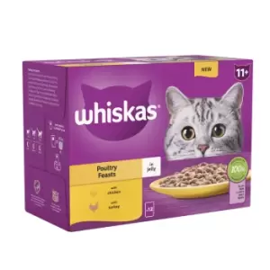 image of Whiskas Super Senior Poultry Selection in Jelly Cat Food 12 x 85g