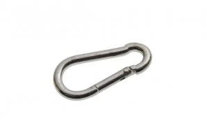 Image of Wickes Bright Zinc Plated Carbine Hook 5mm Pack 2