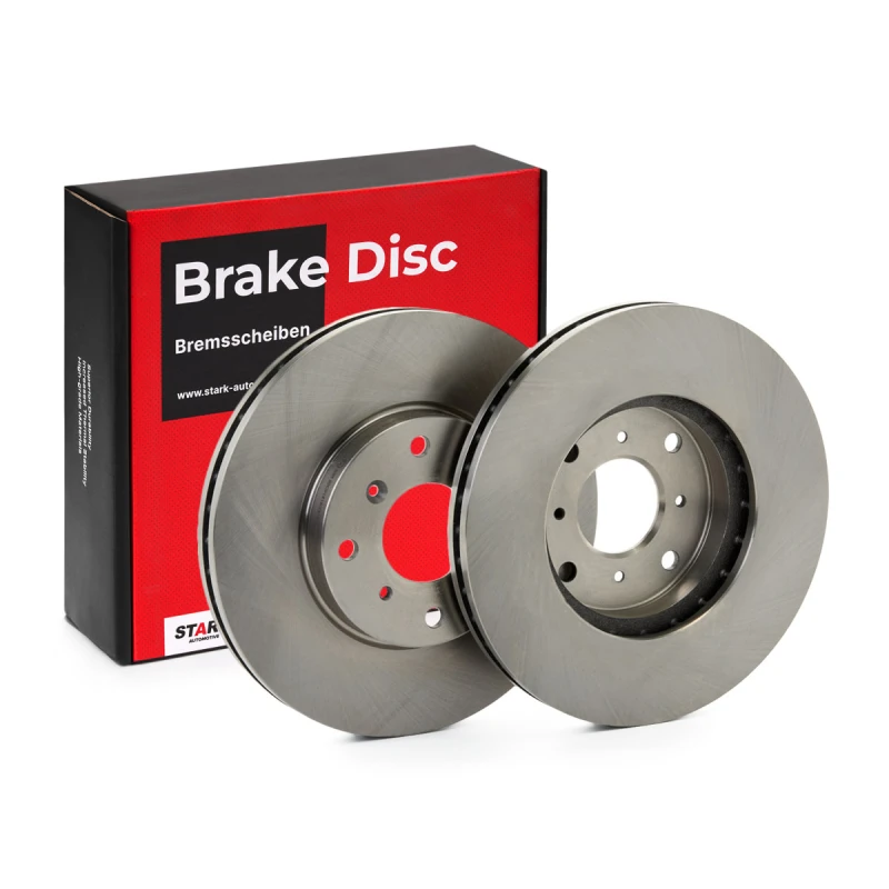 Image of STARK SKBD-0022891 Brake disc Front Axle, Vented, Cast Iron, Uncoated, Untreated, without bolts/screws Cast Iron Brake Disc (82)