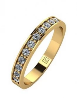 image of Moissanite Lady Lynsey 9ct Gold 1ct Moissanite Eternity Ring, White Gold, Size K, Women