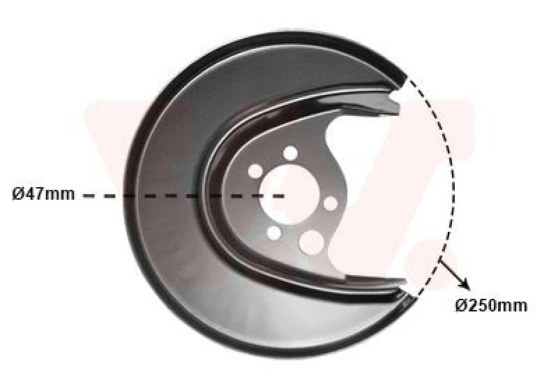 Image of VAN WEZEL Brake disc backing plate VAN WEZEL 5824374