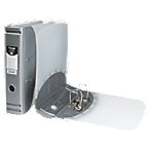 Image of Hermes Lever Arch File 80 mm Polypropylene 2 ring A4 Silver
