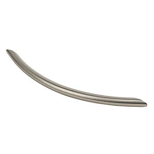 Image of Wickes Bow Cabinet Door Handle - Matt Nickel 160mm Pack of 2