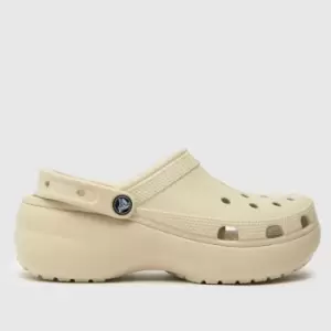 image of Crocs Natural Classic Platform Sandals