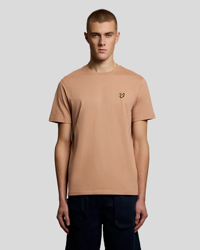 Image of Lyle & Scott Mens Cotton Crew Neck T-Shirt in Brown