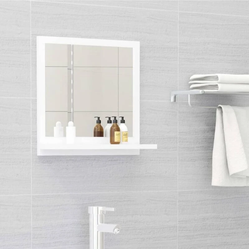 Image of VIDAXL Bathroom Mirror White 40x10.5x37cm Engineered Wood vidaXL 8720286218730