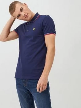Image of Lyle & Scott Seasonal Tipped Polo Shirt - Navy