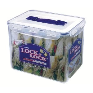 image of Lock & Lock Rectangular Storage Container - Clear/Blue, 12 L