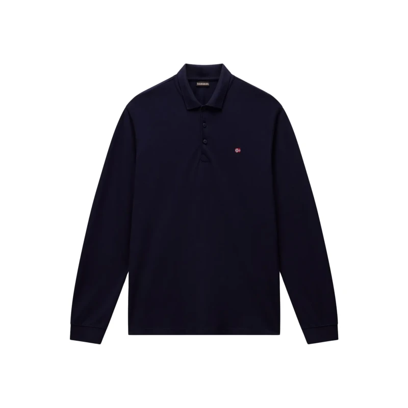 Image of Long sleeve polo Napapijri Ealis 1 Bleu Male XS