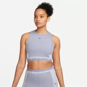 Image of Nike Pro Dri-FIT Womens Cropped Training Tank Top - Purple