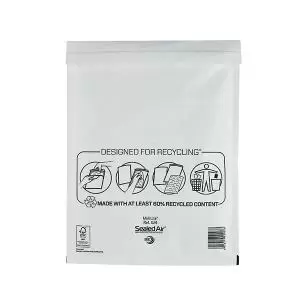 image of Mail Lite Bubble Postal Bag White G4-240x330 Pack of 50 101098085