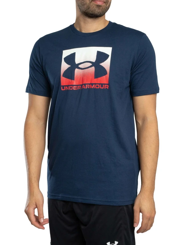 Image of Under Armour Loose Boxed Sports Graphic T-Shirt Academy/Red L