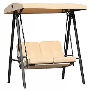 Image of Outsunny Hammock Chair 01-0891 Steel, Polyester, Cotton Beige