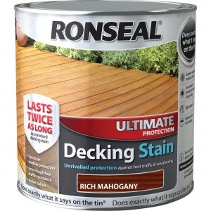 image of Ronseal Ultimate Protection Decking Stain Rich Mahogany 2.5l