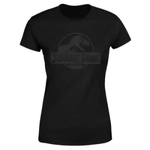 Image of Jurassic Park Monochrome Womens T-Shirt - Black - L